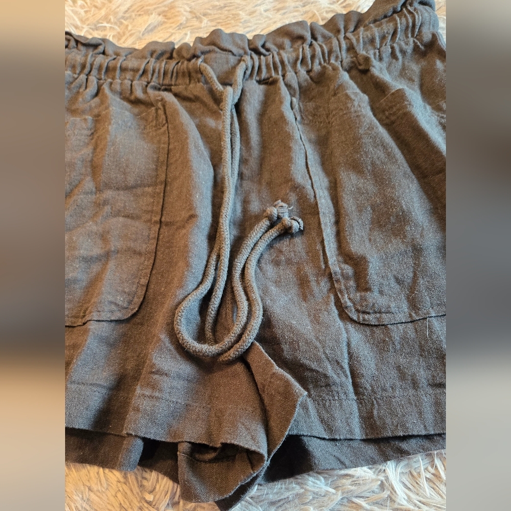 Universal Thread Linen Charcoal Gray Shorts Size Med - Picture 7 of 13